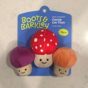 Boots & Barkley Catnip Mushroom Toys - Red, Purple, Orange